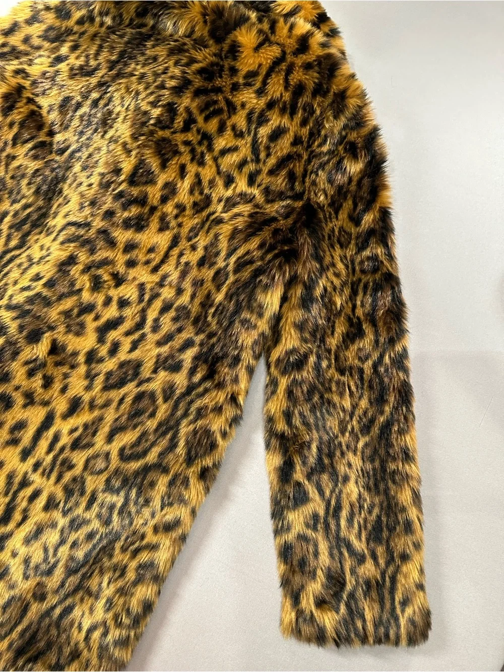 J Crew Faux-Fur Leopard Print Coat - Womens Small